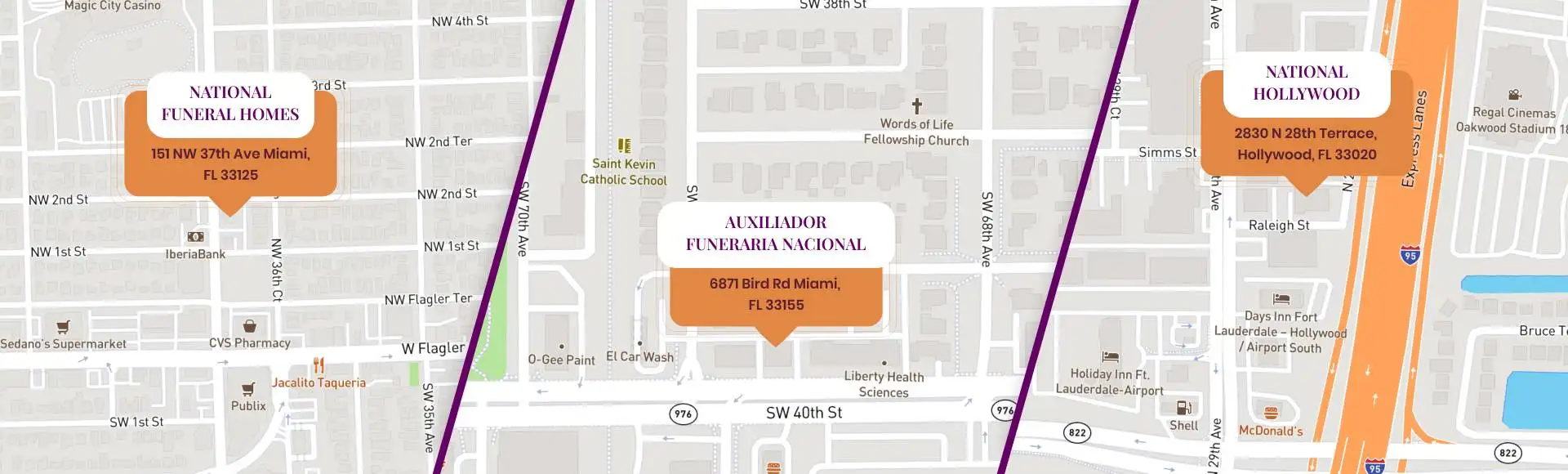 Map of our locations